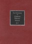 Tapa de The Dictionary of Classical Hebrew