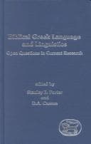 Tapa de Biblical Greek Language and Linguistics