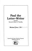 Tapa de Paul the Letter-Writer and the Second Letter to Timothy (JSNT Supplement)