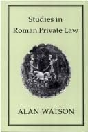 Tapa de Studies in Roman Private Law