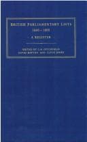 Tapa de British parliamentary lists, 1660-1800