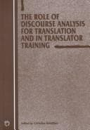 Tapa de The role of discourse analysis for translation and in translator training