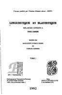 Tapa de Linguistique et slavistique