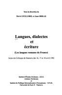 Tapa de Langues, dialectes et écriture