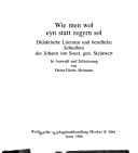 Tapa de Wie men wol eyn statt regyrn sol