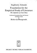 Tapa de Foundation for the empirical study of literature