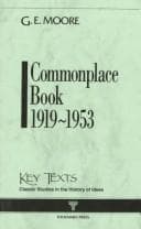 Tapa de Commonplace Book 1919-1953 (Key Texts)