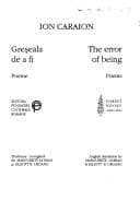 Tapa de The Error of Being