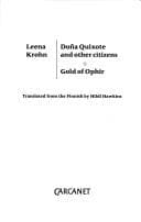 Tapa de Doña Quixote and other citizens ; Gold of Ophir