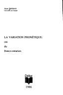 Tapa de La variation phonétique