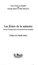 Tapa de Les Echos de la mémoire