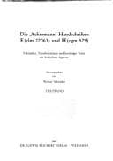 Tapa de Die "Ackermann"-Handschriften E (Clm 27063) und H (Cgm 579)