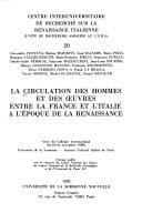 Tapa de La Circulation des hommes et des œuvres entre la France et l'Italie à l'époque de la Renaissance