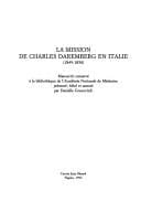 Tapa de La mission de Charles Daremberg en Italie (1849-1850)