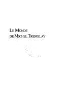 Tapa de Le monde de Michael Tremblay