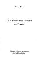 Tapa de Struc Turalisne Lepteraire En France (Collection L'Univers des discours)