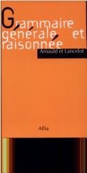 Tapa de Grammaire générale et raisonnée