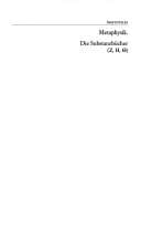 Tapa de Aristoteles, Metaphysik, die Substanzbücher ([Zeta], [Eta], [Theta])