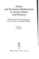 Tapa de Greece and the Eastern Mediterranean in Ancient History and Prehistory
