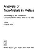 Tapa de Analysis of non-metals in metals