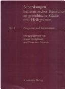 Tapa de Schenkungen hellenistischer Herrscher an griechische Städte und Heiligtümer