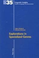 Tapa de Explorations in specialized genres