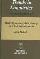 Tapa de Hittite etymological dictionary