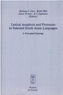 Tapa de Lexical anaphors and pronouns in selected South Asian languages