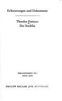 Tapa de Der Stechlin (Universal-Bibliothek ; Nr. 8144 : Erlauterungen und Dokumente)