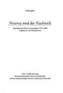 Tapa de Nestroy und die Nachwelt