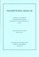 Tapa de Inscriptiones Graecae Series