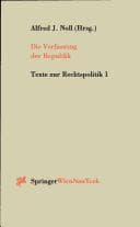 Tapa de Die Verfassung der Republik
