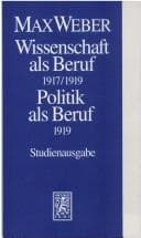 Tapa de Wissenschaft als Beruf 1917/1919. Politik als Beruf 1919. (Abt. I/17)