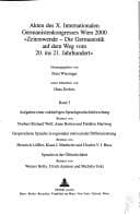 Tapa de Akten Des X. Internationalen Germanistenkongresses Wien 2000: Band 3