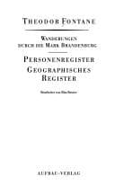 Tapa de Wanderungen durch die Mark Brandenburg, 8 Bde., Bd.8, Personenregister, Geographisches Register