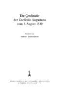 Tapa de Die Confutatio der Confessio Augustana vom 3. August 1530 (Corpus Catholicorum)