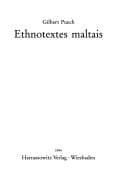 Tapa de Ethnotextes Maltaises (Studia Melitensia)