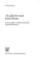 Tapa de "Es gibt für mich keine Zitate"
