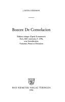 Tapa de Boeces: De consolacion : edition critique d'apres le manuscrit Paris, Bibl. nationale, fr. 1096