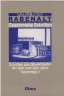 Tapa de Schriften zum Musiktheater der 20er und 30er Jahre