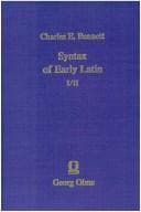 Tapa de Syntax of Early Latin