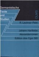 Tapa de Johann Hartliebs Alexanderroman