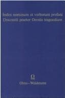Tapa de Index nominum et verborum profani Dracontii praeter Orestis tragoediam