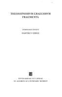 Tapa de Theosophorum Graecorum fragmenta