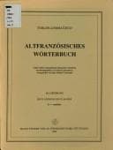 Tapa de Altfranzösisches Wörterbuch
