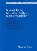 Tapa de Spectral Theory, Microlocal Analysis, Singular Manifolds