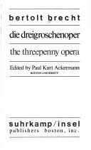Tapa de Die Dreigroschenoper:= The Threepenny Opera