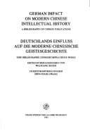 Tapa de German Impact on Modern Chinese Intellectual History