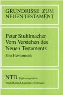 Tapa de Vom Verstehen des Neuen Testaments