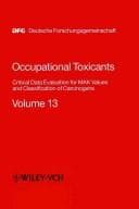 Tapa de Occupational Toxicants, Volume 13, Critical Data Evaluation of MAK Values and Classification of Carcinogens